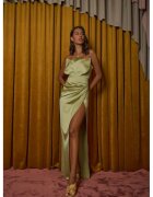 Nympha Clothing Дълга пола - Seraphine - изрязана - зелена