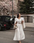 Nympha Clothing Комплект миди пола от дърво и къс елек Pleated Muse -