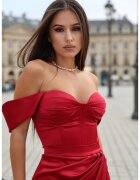 Nympha Clothing Корсет Сатиниран Бордо