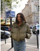 Nympha Clothing Ватирано яке с наклонени джобове - зелено - един размер