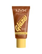 NYX Professional Makeup Фон дьо тен с лека формула и блестящ ефект NYX PM Buttermelt Glaze Tint Съдържа SPF 30 30 мл Toffee Butter