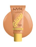 NYX Professional Makeup Фон дьо тен с лека формула и блестящ ефект NYX PM Buttermelt Glaze Tint Съдържа SPF 30 30 мл Vanilla Bean Butter