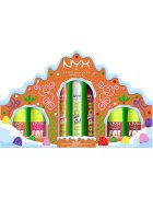 NYX Professional Makeup Комплект ограничено издание за устни Holiday Fat Gingerbread House Kit Нелепкав гланц за устни 12H издръжливост Ограничено издание за празници 7 броя