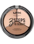 NYX Professional Makeup NYX PM 3 Steps to Sculpt палитра за озаряване и контуриране 15 g