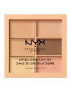 NYX Professional Makeup Палитра за коригиране и контуриране 3C Contour Correct and Conceal Palette 01 Light Кремообразна Наслагваща се 9 гр