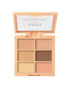NYX Professional Makeup Палитра за коригиране и контуриране 3C Contour Correct and Conceal Palette 01 Light Кремообразна Наслагваща се 9 гр