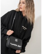Off-White Кожена чанта с релефен текст