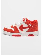 Off-White Кожени спортни обувки с велур - Червен/Бял