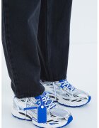 Off-White Полускосени спортни обувки с мрежести зони - Син/Сребрист