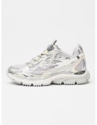 Off-White Спортни обувки с мрежести зони - Бял/Сребрист