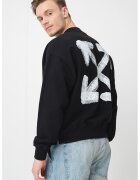 Off-White Суитшърт с принт - Бял/Черен
