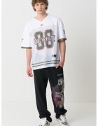 Off-White Свободна тениска с шпиц - Бял/Зелен