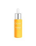 Olay Серум Vitamin C Day Face Serum: Нелепкава формула с витамин C AHA и 99% чист ниацинамид за сияен тен с 3 ключови действия: намалява пигментните петна изравнява текстурата и осигурява интензивна хидратация 40 мл