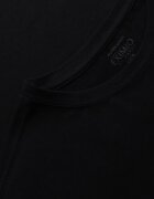 OMBRE Блуза с памук и овално деколте Черен
