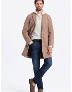 OMBRE Палто с двойни ревери и скосени джобове - Бежов