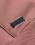 OMBRE Памучно худи с цип Прашно розово