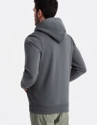 OMBRE Памучно худи с цип Tъмносив