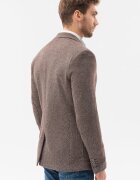 OMBRE Сако с джобове с капаче Кафяв меланж