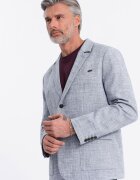 OMBRE Сако с лен и джобове с капаче Син меланж