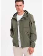 OMBRE Яке с качулка OM-JANP-0225 - Функционално - Преходно - Olive - Папратово зелено