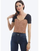 ONIBON FASHION Дантелен корсет с връзка