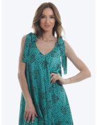ONIBON FASHION Разкроена шпиц рокля - Персийско зелено