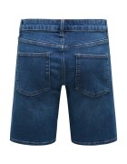 Only & Sons Къс панталон от деним със средновисока талия Тъмносин