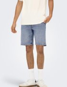 Only & Sons Къси дънки с джобове Пастелносин
