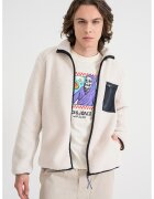 Only & Sons Яке Sherpa с цип - Крем/Тъмносин