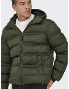 Only & Sons Зимно капитонирано яке с качулка