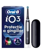 Oral-B Електрическа четка за зъби iO 3 - 1 резервна глава - 1 калъф за пътуване - Черен/Светло