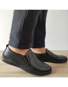 Otter Мъжки перфорирани ежедневни обувки 640003A 01-N Черни