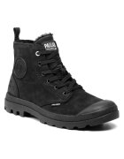 Palladium Мъжки боти All Black - естествена кожа - модел Pampa Hi Zip Wl 0598 - цвят
