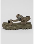Palladium Текстилни сандали с лого - Зелени аспержи