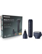 Panasonic Комплект тример за нос/уши/лице и самобръсначка MultiShape XSHAPE JUNIOR - 3 ножчета - Използване върху мокра/суха кожа - Литиево-йонна батерия ...