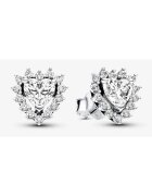 Pandora Cercei stralucitori tip Halo in forma de inima - Argint 925