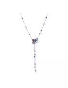 Pandora Колие тип ветрило - кристал и цирконий - сребро 925 - 50см