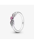 Pandora Пръстен тип Sparkling Розов Цирконий с ангелски крила от Сребро 925