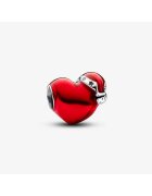 Pandora Висулка с червено сърце All I want for Christmas is Love - сребро 925
