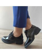 Pass Ежедневни дамски обувки 21601 01-L Black Lacquer - черни