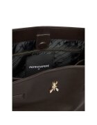 Patrizia Pepe Дамска чанта модел Deep Chocolate - от естествена кожа - цвят шоколад - неопределени размери.