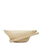 Patrizia Pepe Дамска чанта Off-White W119 - естествена кожа - 2 отделения - 30x15cm