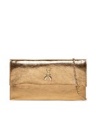 Patrizia Pepe Дамска чанта Solar Gold - естествена кожа - 25x30см