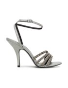 Patrizia Pepe Дамски сандали модел Glass Gray S702 - естествена кожа - сиви