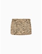 Patrizia Pepe Fusta mini din piele ecologica - cu animal-print - Бежов