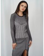 Patrizia Pepe name: Пуловер slim fit - с дълъг ръкав - Сив