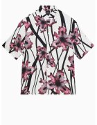 Patrizia Pepe Oversize риза с къс ръкав и принт