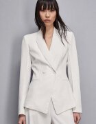 Patrizia Pepe Сако regular fit с двуредно закопчаване PP1 Бял