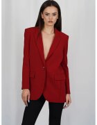 Patrizia Pepe Сако regular fit с предни джобове - Червен