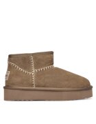 Pepe Jeans Ботуши W PLS500 - естествена кожа - бежови